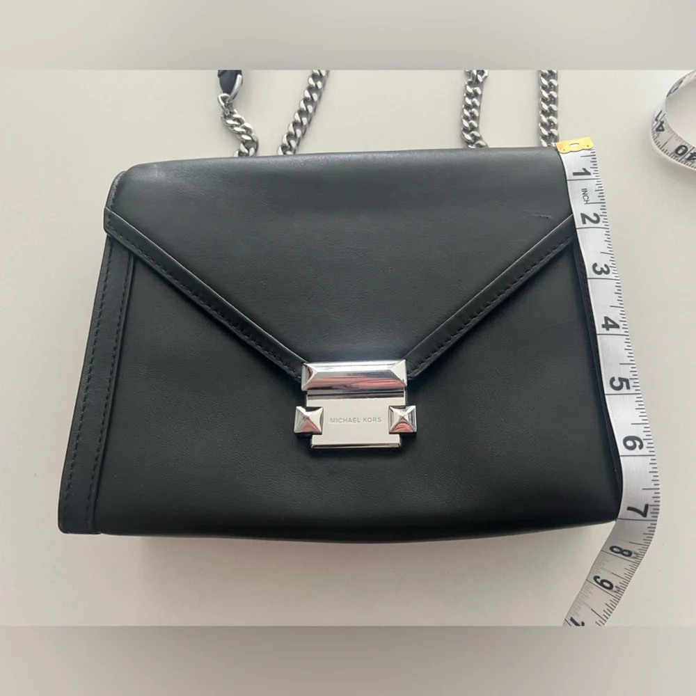 MICHAEL KORS Black Leather Chain Strap Handbag - Picture 5 of 8